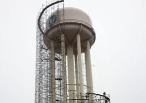 elevated water storage tank